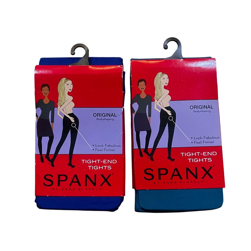 Spanx Tight End Tights Lot 2 Size A 128 Blue Marine Oceania Body Shaping Hosiery